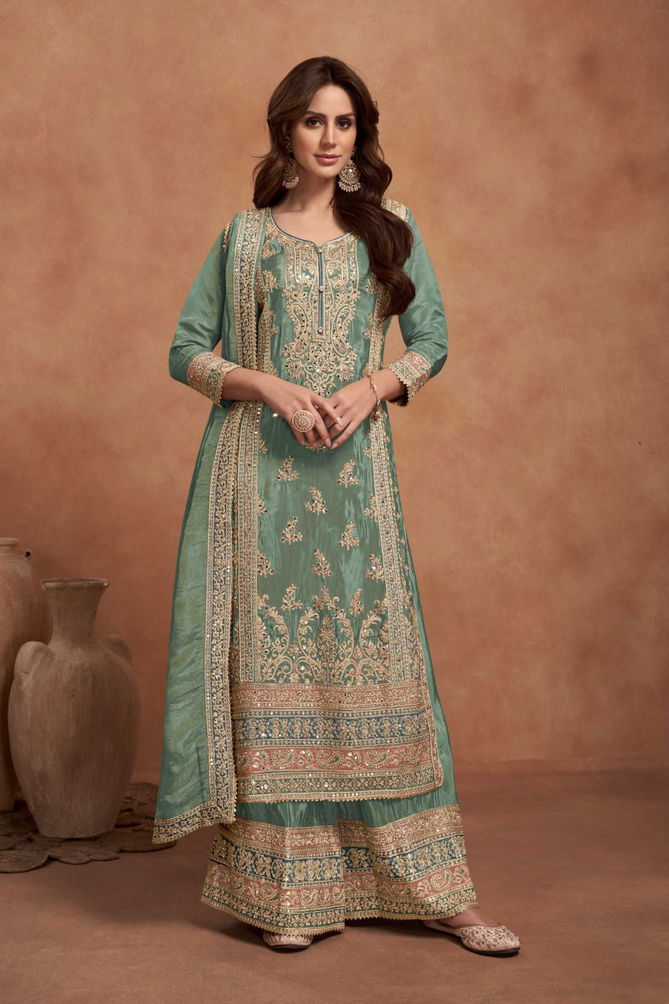 Nazia By Gulkayra Real Simar Silk Palazzo Readymade Suits Wholesale Market In Surat 